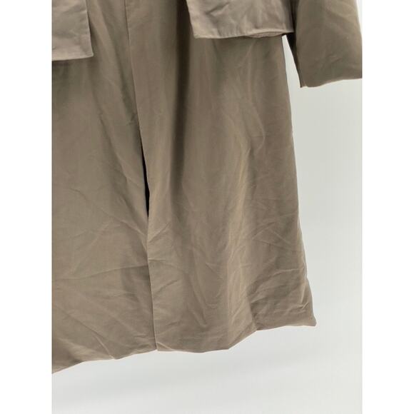 ORPHAN BIRD Women's Beige Cape Overlay Long Sleeve Button-Up Coat SZ S - Picture 8 of 13